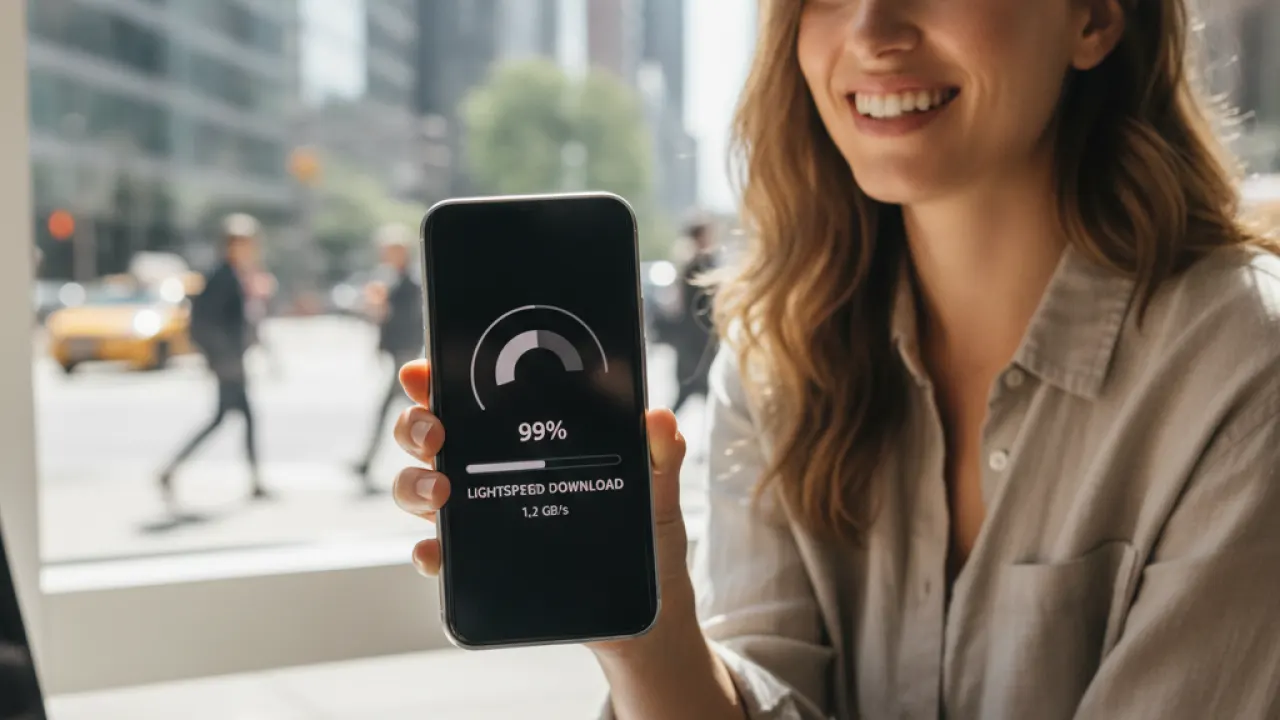 person holding smartphone improving mobile performance speed