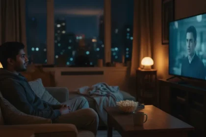 free movie sites warning guide showing illegal streaming site on laptop screen