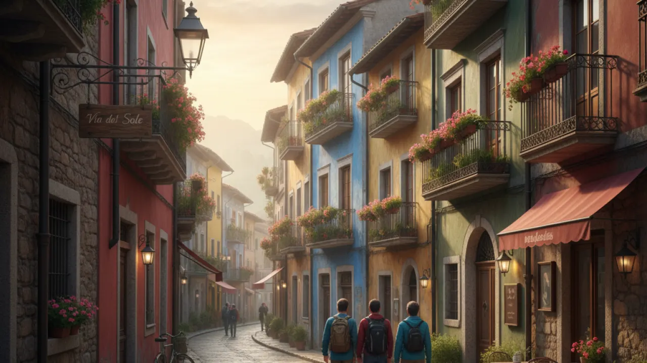 Charming colorful European old town with cobblestone street and vintage architecture in morning light representing top hidden gem cities for 2026