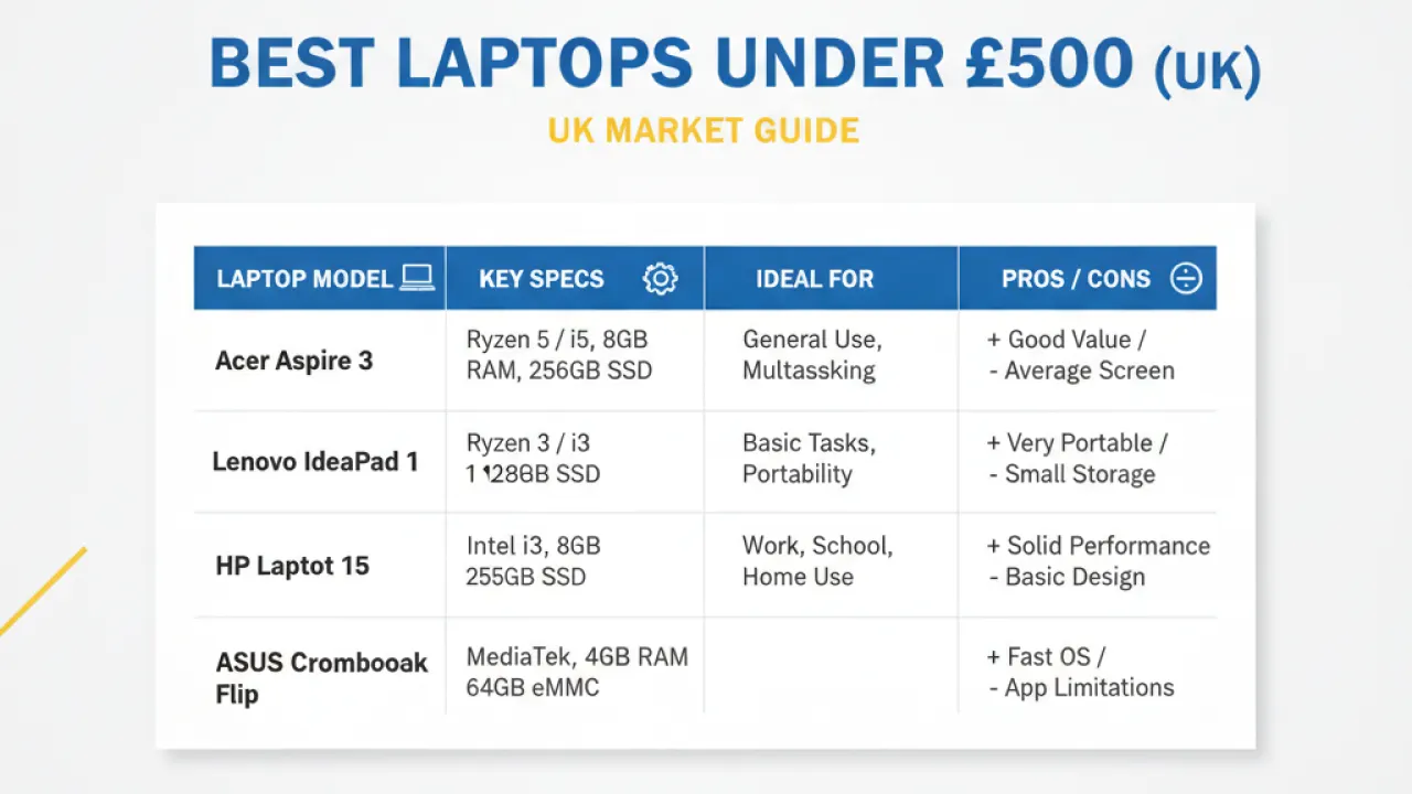 best laptops under 500 uk detailed information uk 2026