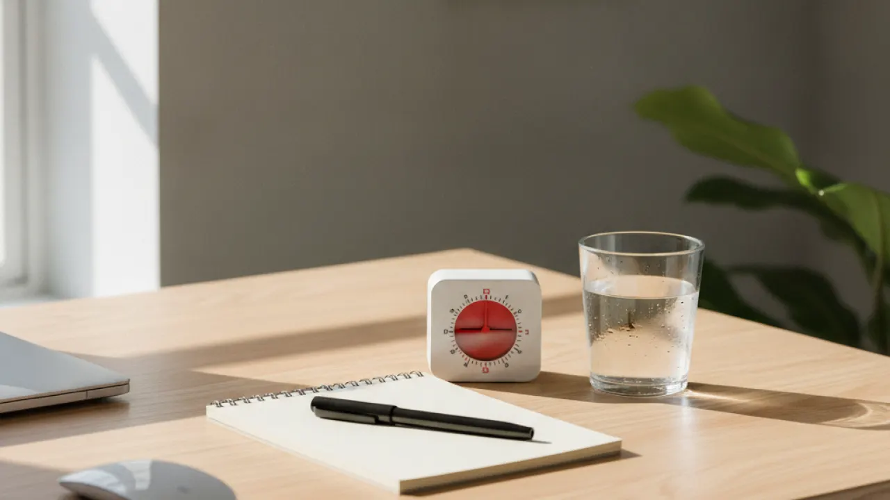 a clean distraction-free workspace set up to help you focus and concentrate better