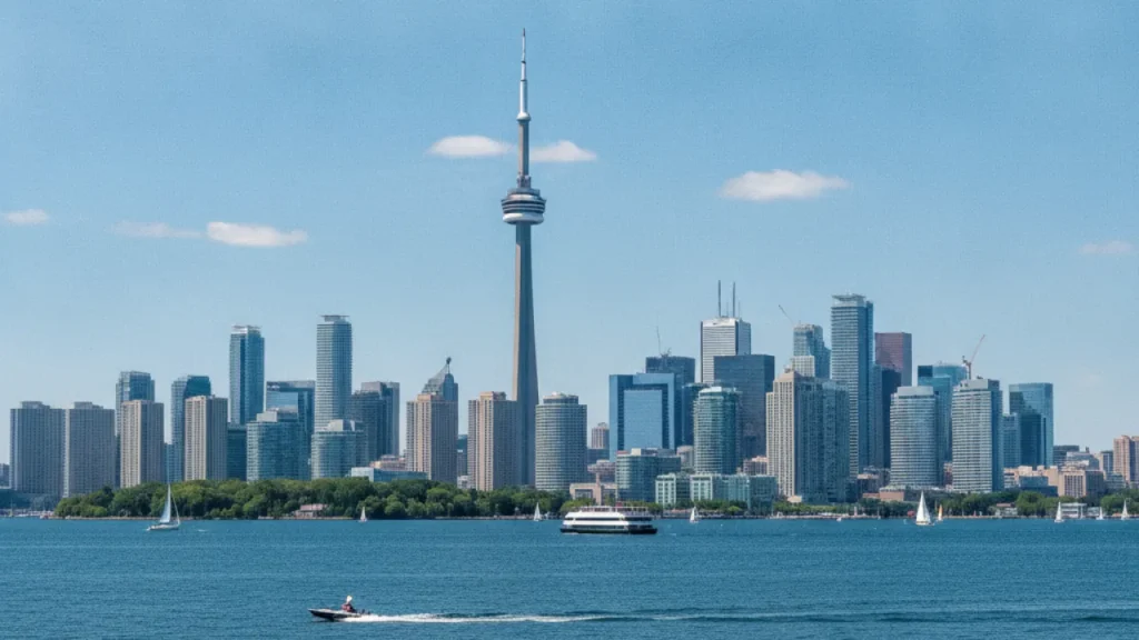 how to move to canada from uk toronto skyline cn tower