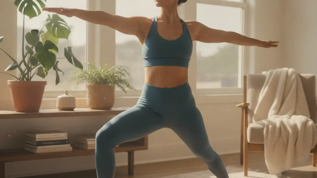 Person doing morning yoga as part of morning routine ideas