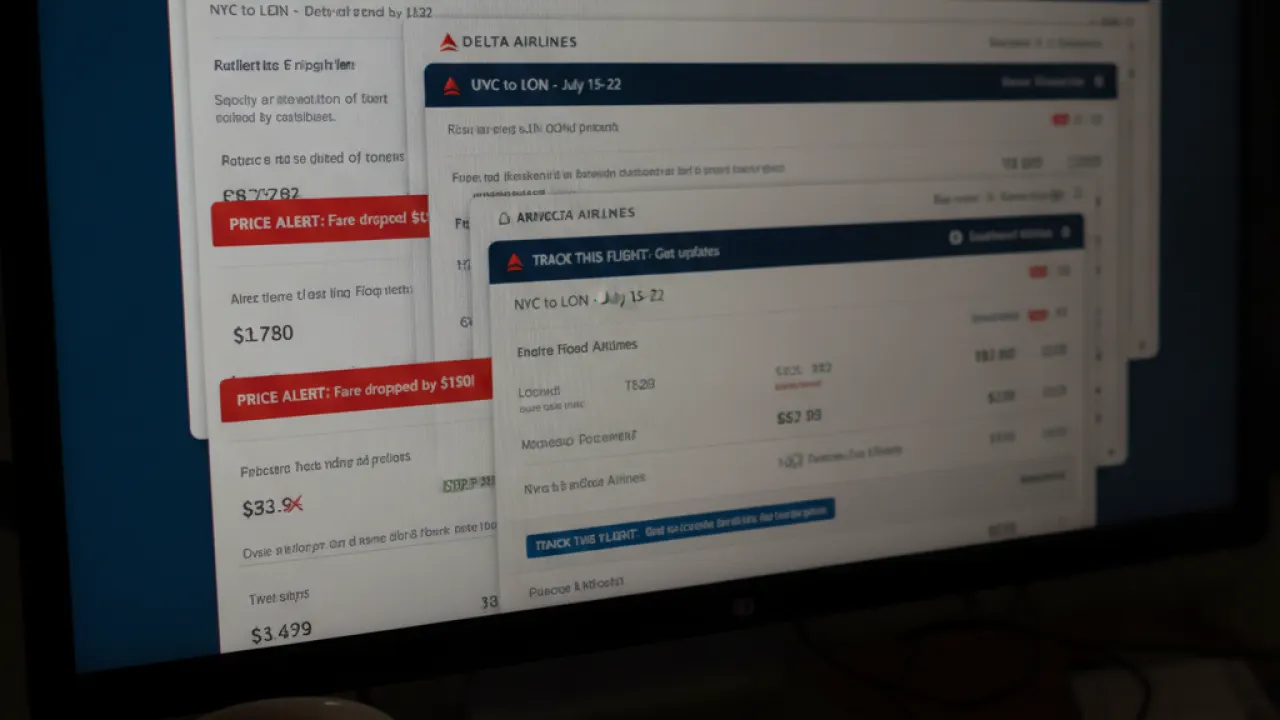Flight price comparison on multiple browser tabs showing different booking sites