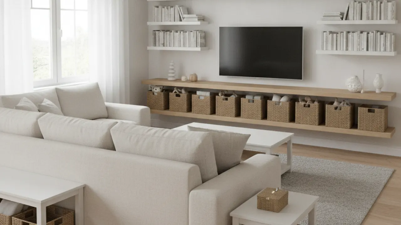 Home cleaning routine in action, person doing quick daily habits to keep home tidy