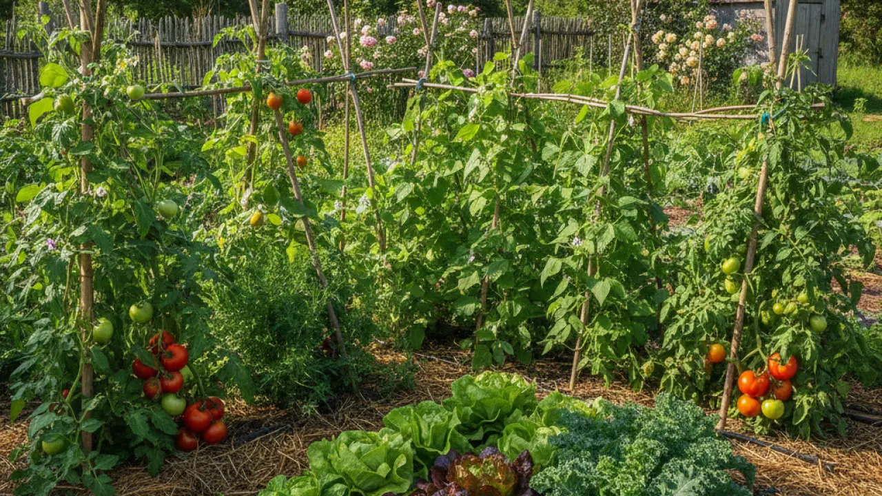 Preparing garden soil by digging and adding compost for vegetable planting