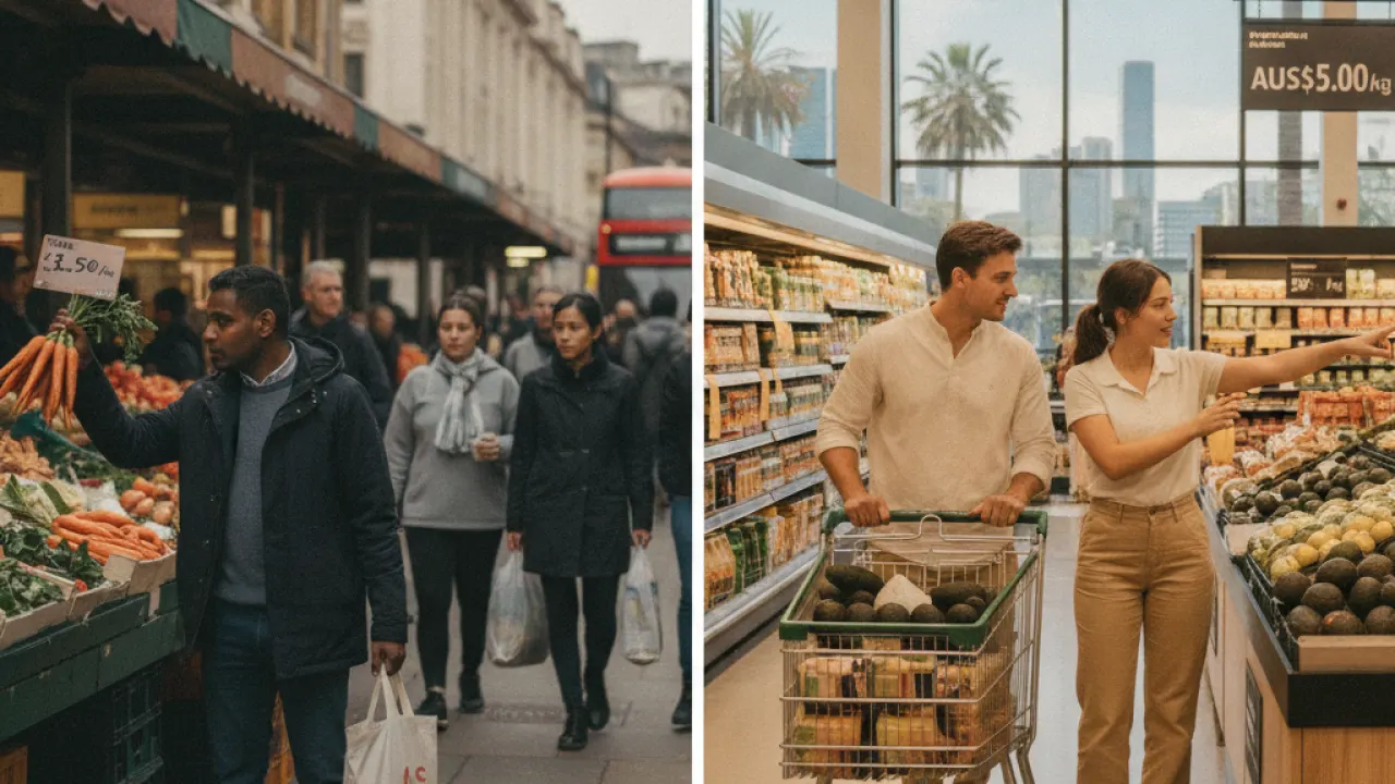 Cost of Living: UK vs Australia  -  uk vs australia