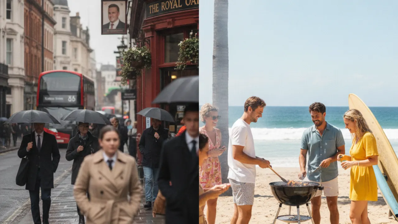 Culture and Social Life: UK vs Australia  -  uk vs australia