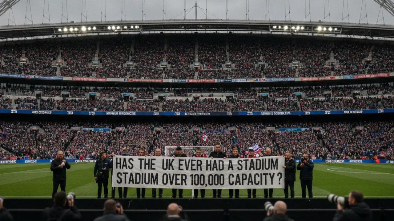 Has the UK ever had a stadium over 100,000 capacity?  -  biggest stadiums in world 2026