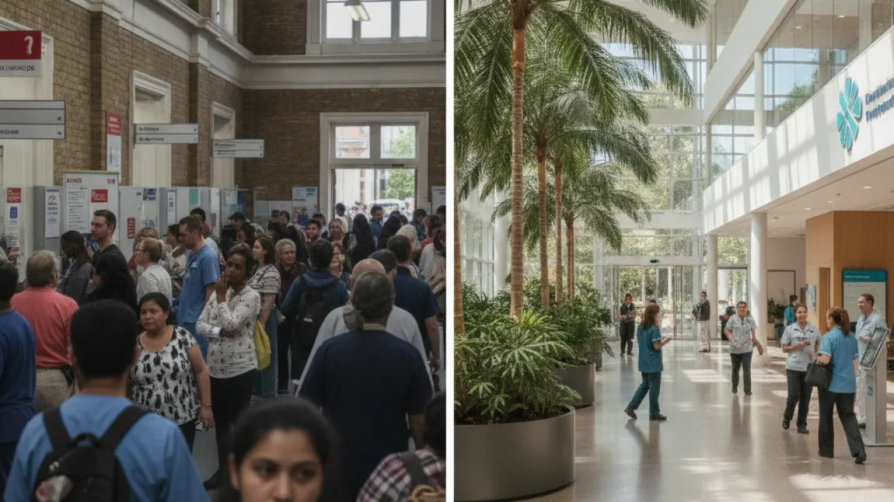 Healthcare: UK vs Australia  -  uk vs australia