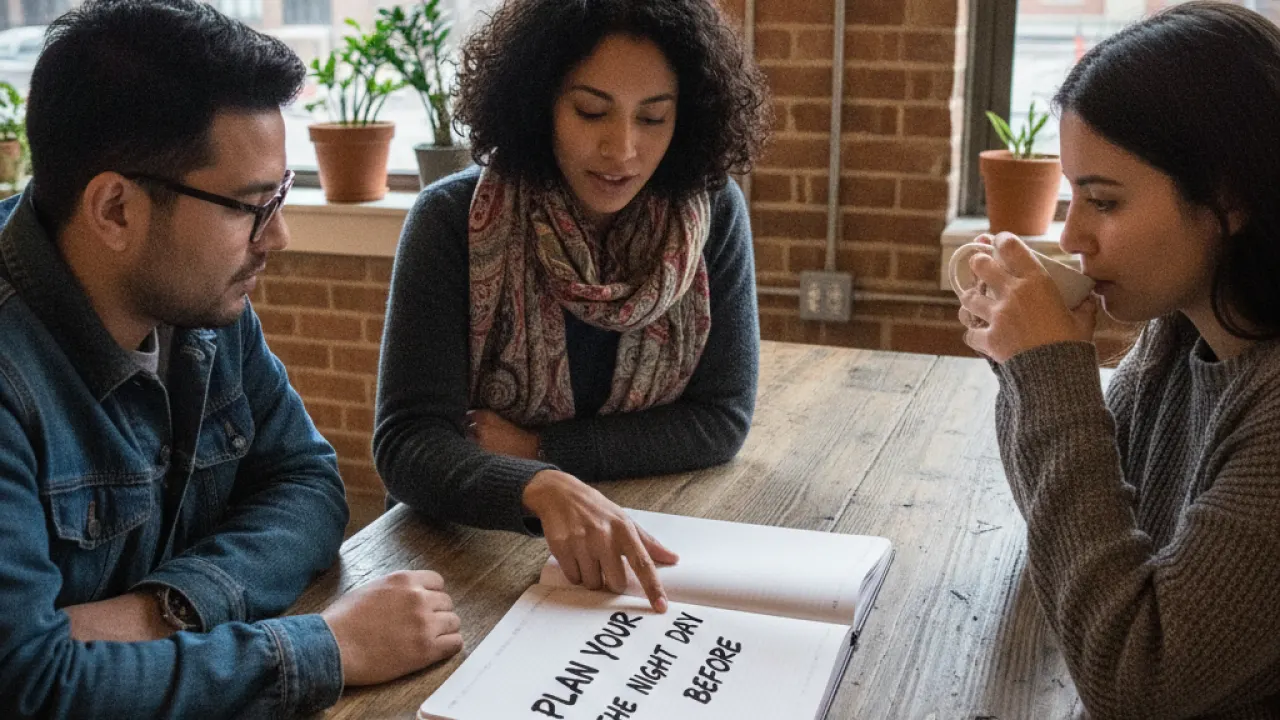 Plan Your Day the Night Before  -  how to be more productive at work without burning out