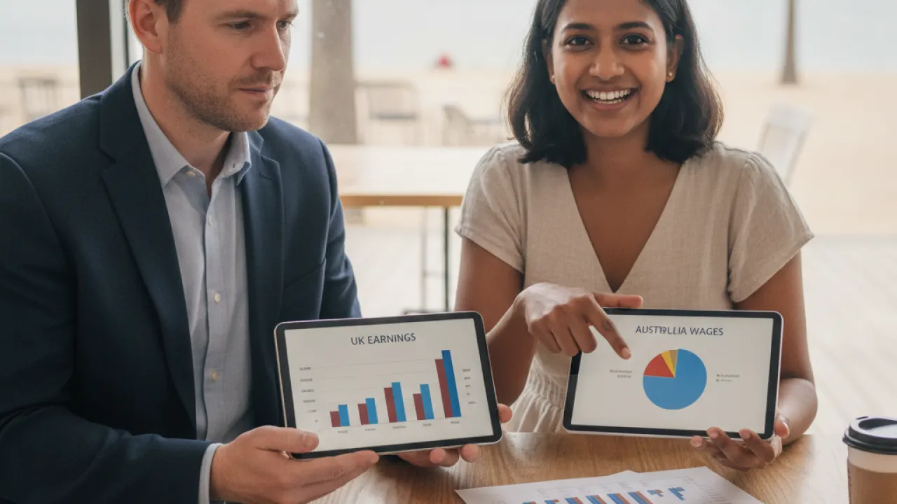 Salary Comparison: UK vs Australia  -  uk vs australia