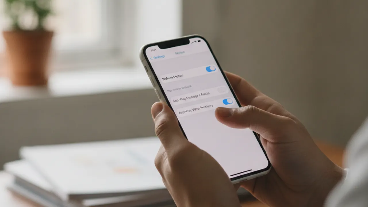 improve mobile performance iPhone reduce motion accessibility settings