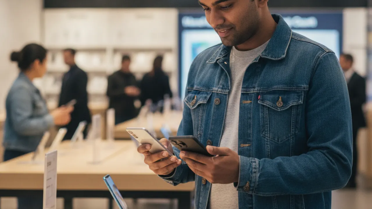 improve mobile performance or upgrade phone decision in retail store
