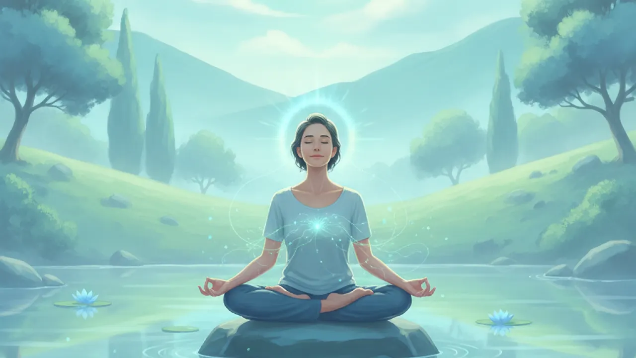person meditating to calm their mind and improve ability to focus and concentrate