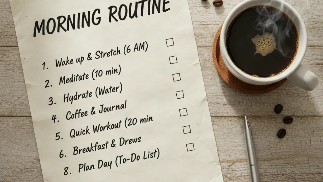 morning routine to stay productive and how to be productive daily