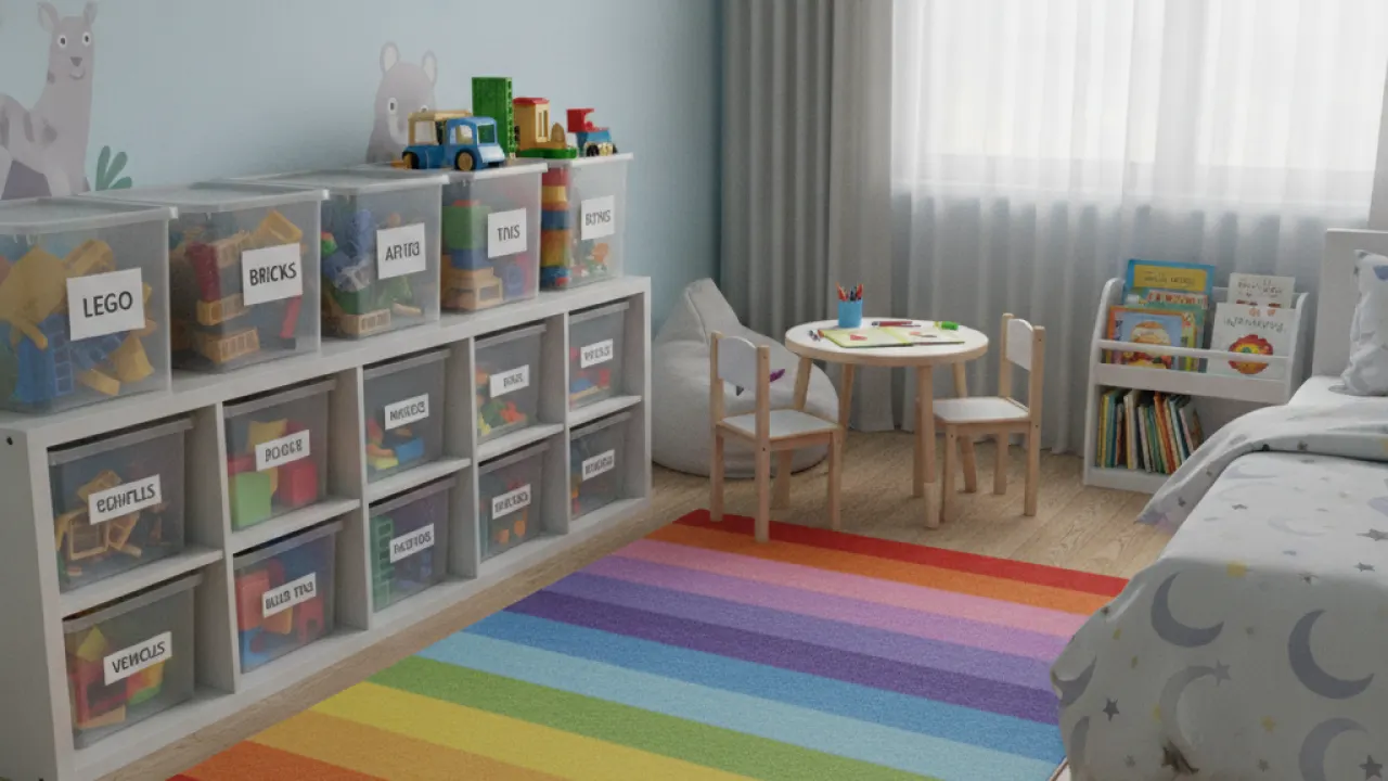 how to declutter home kids bedroom toys sorted