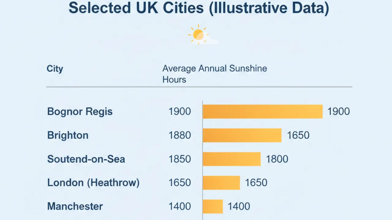 sunniest cities in uk statistics and data 2026