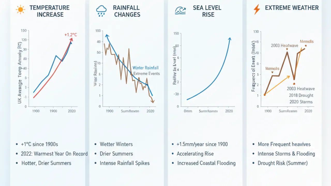 uk climate change effects statistics and data 2026
