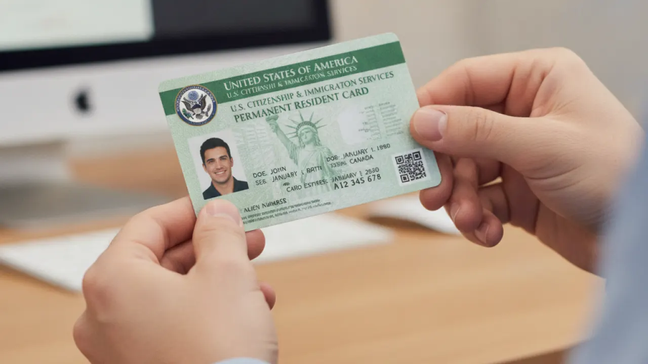 usa green card process approved permanent resident card