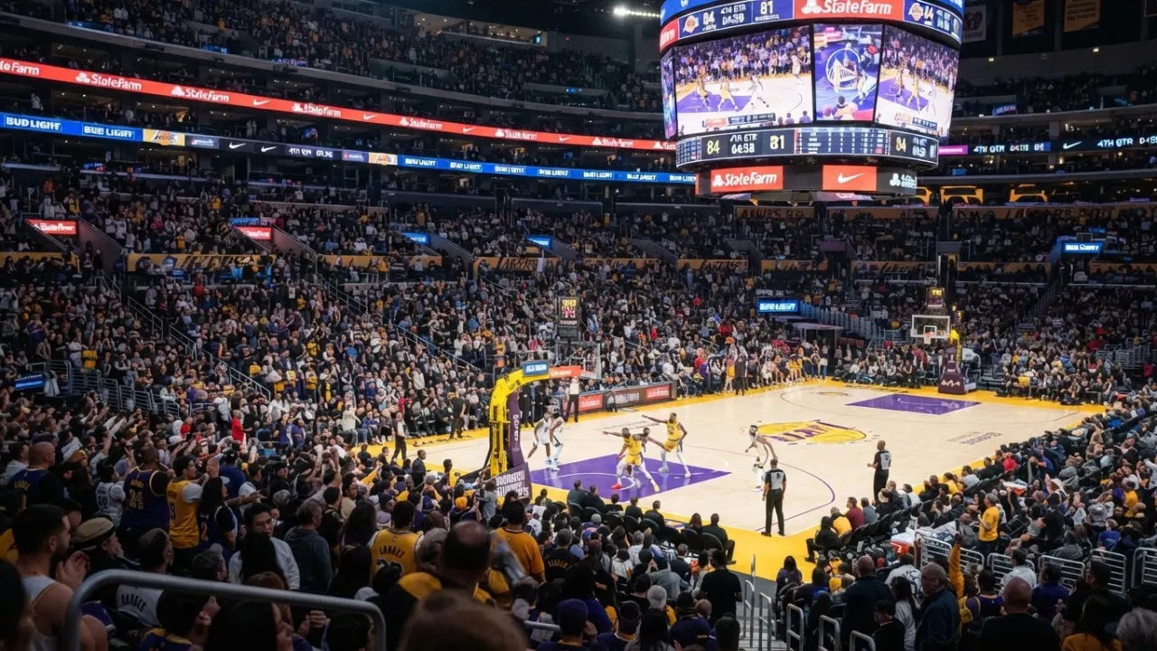 NBA arena packed crowd basketball business professional game sold out