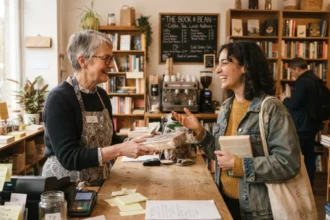 best businesses to start in 2026 - small business owner at independent shop counter