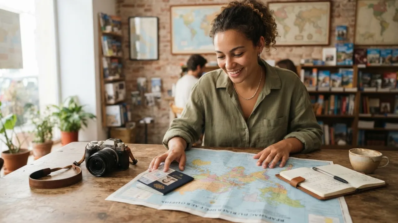 best countries to visit in 2026 - traveller planning with world map