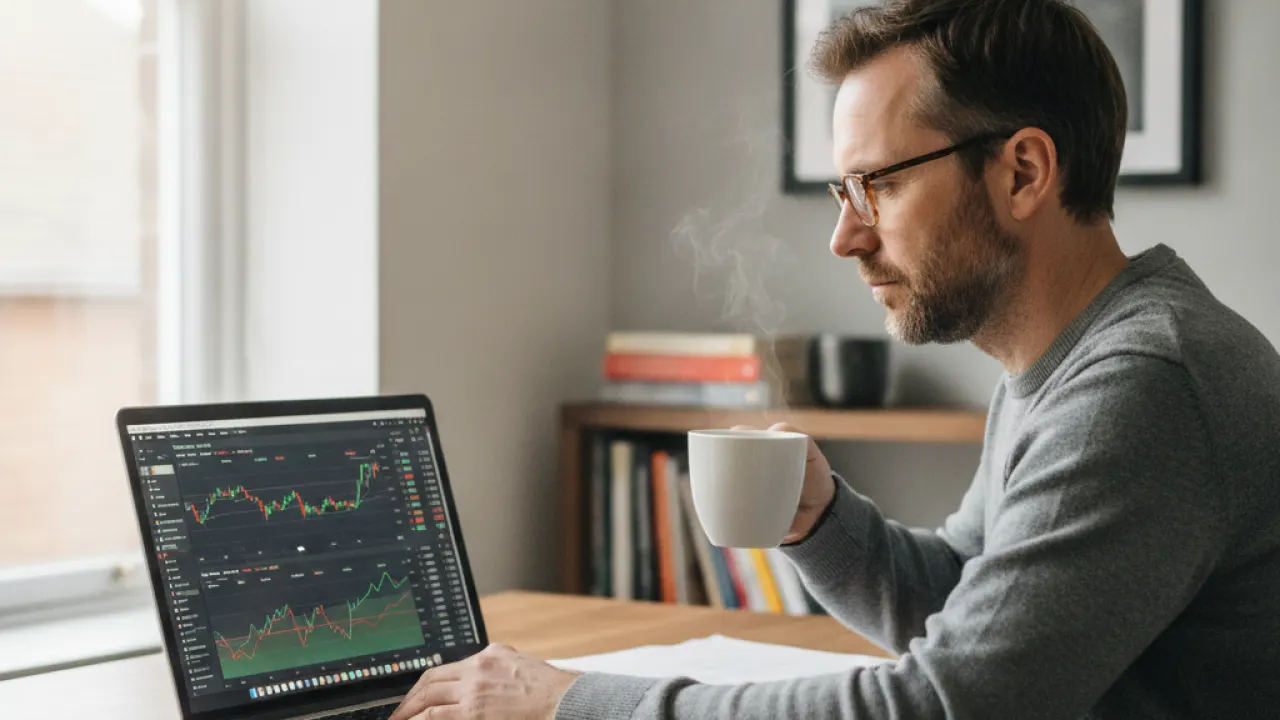best index funds UK 2026 investor reviewing ETF charts on laptop