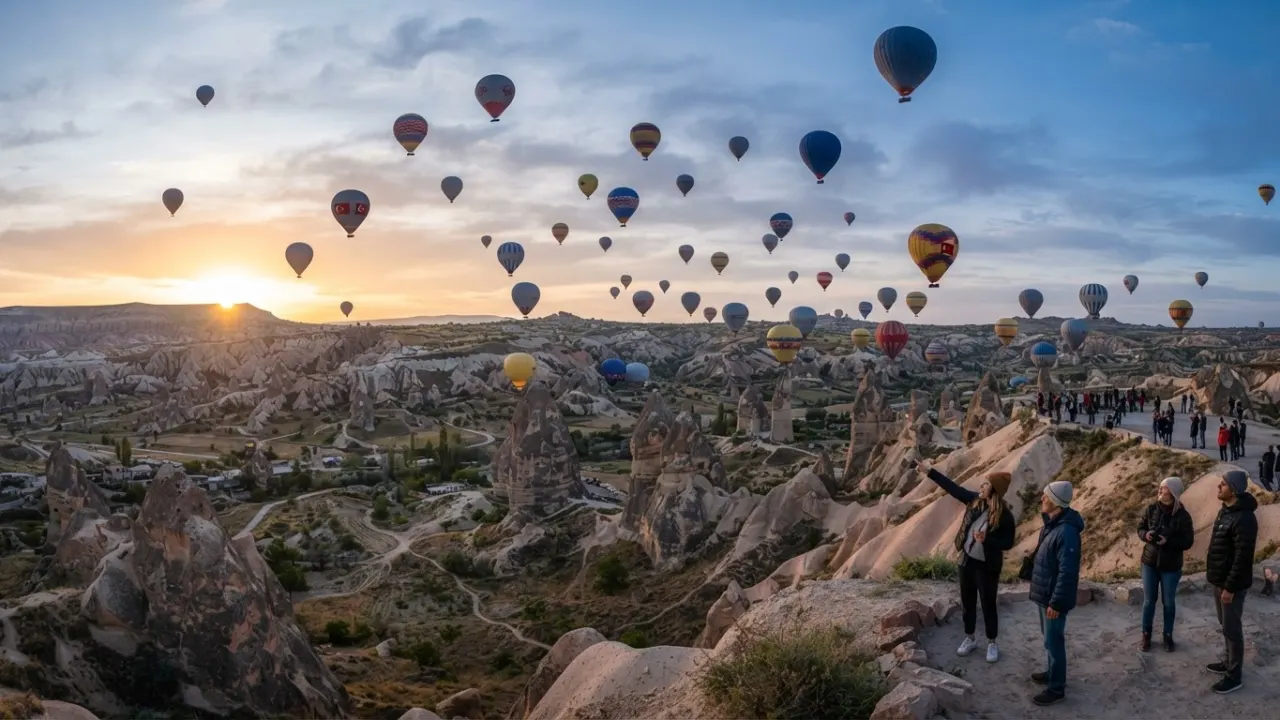 most beautiful places in the world cappadocia turkey hot air balloons fairy chimneys sunrise