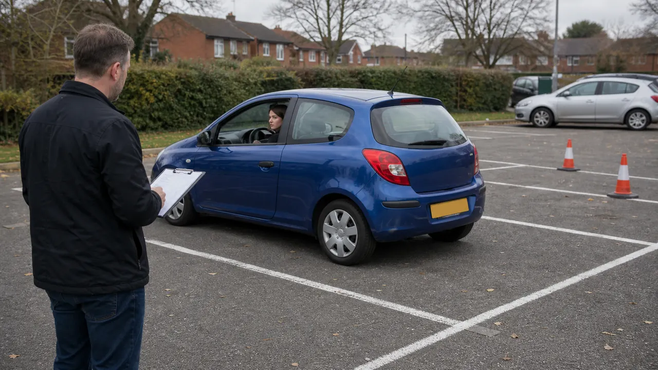 driving test UK tips reverse bay parking practice