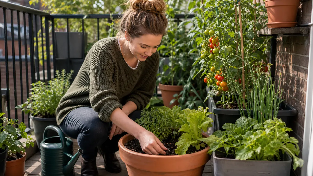 Gardening for beginners container vegetables on a small patio