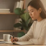 how to stop procrastinating woman focused desk planning productive