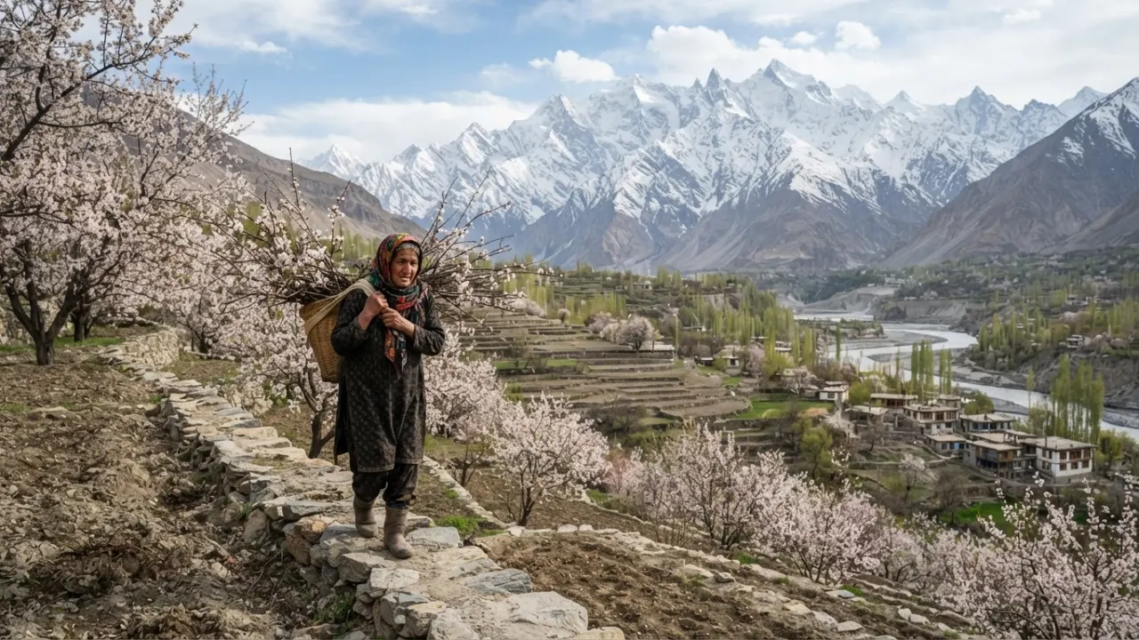 most beautiful places in the world hunza valley pakistan mountains apricot blossom karakoram