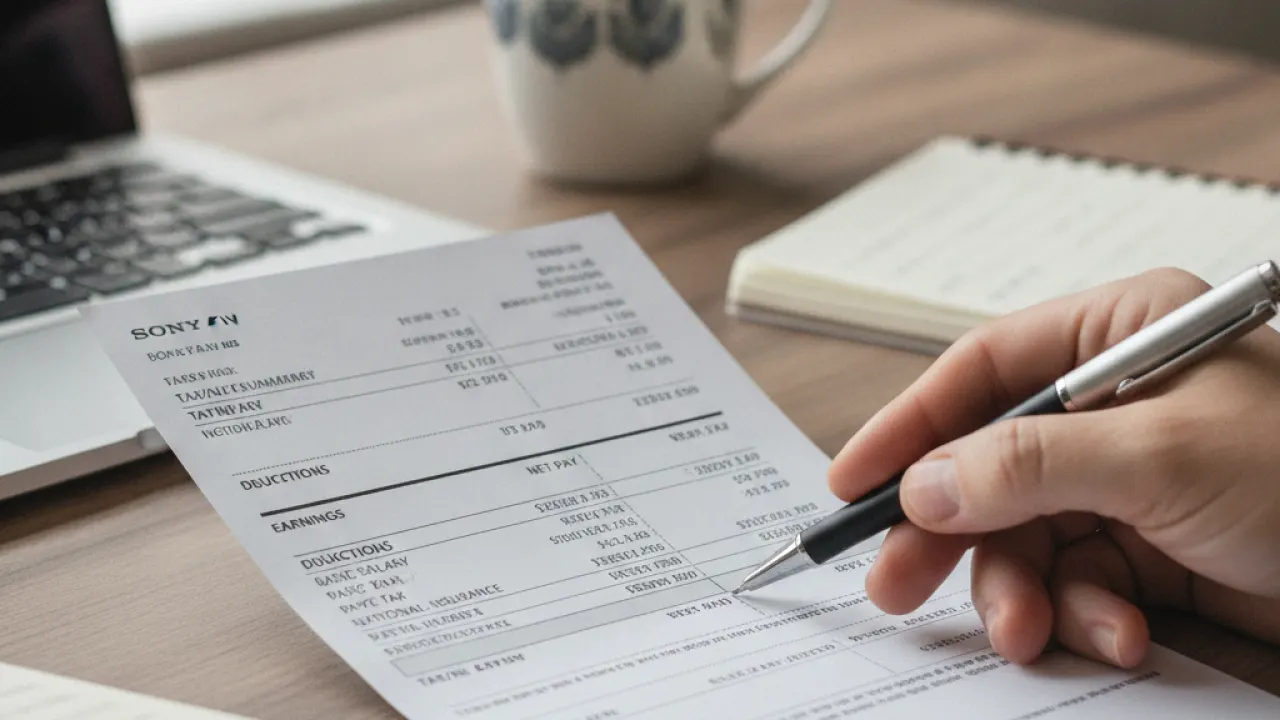 income tax rates UK 2026 PAYE payslip showing tax deductions