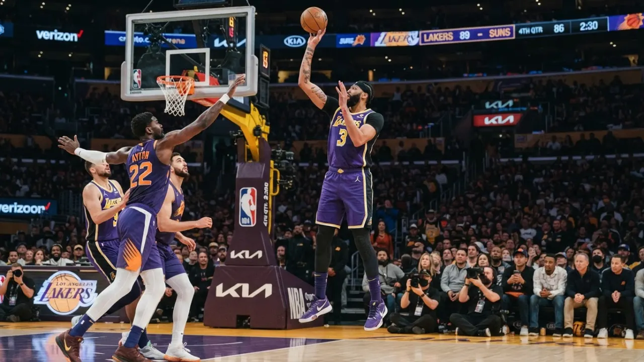 Kareem Abdul-Jabbar skyhook shot in Lakers game