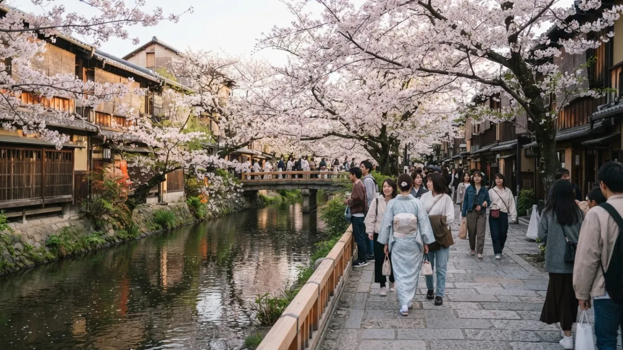 most beautiful places in the world kyoto japan cherry blossom temples traditional streets