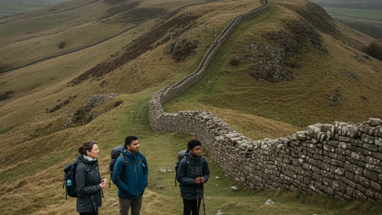 Hadrians Wall Roman fortification oldest buildings UK Northumberland