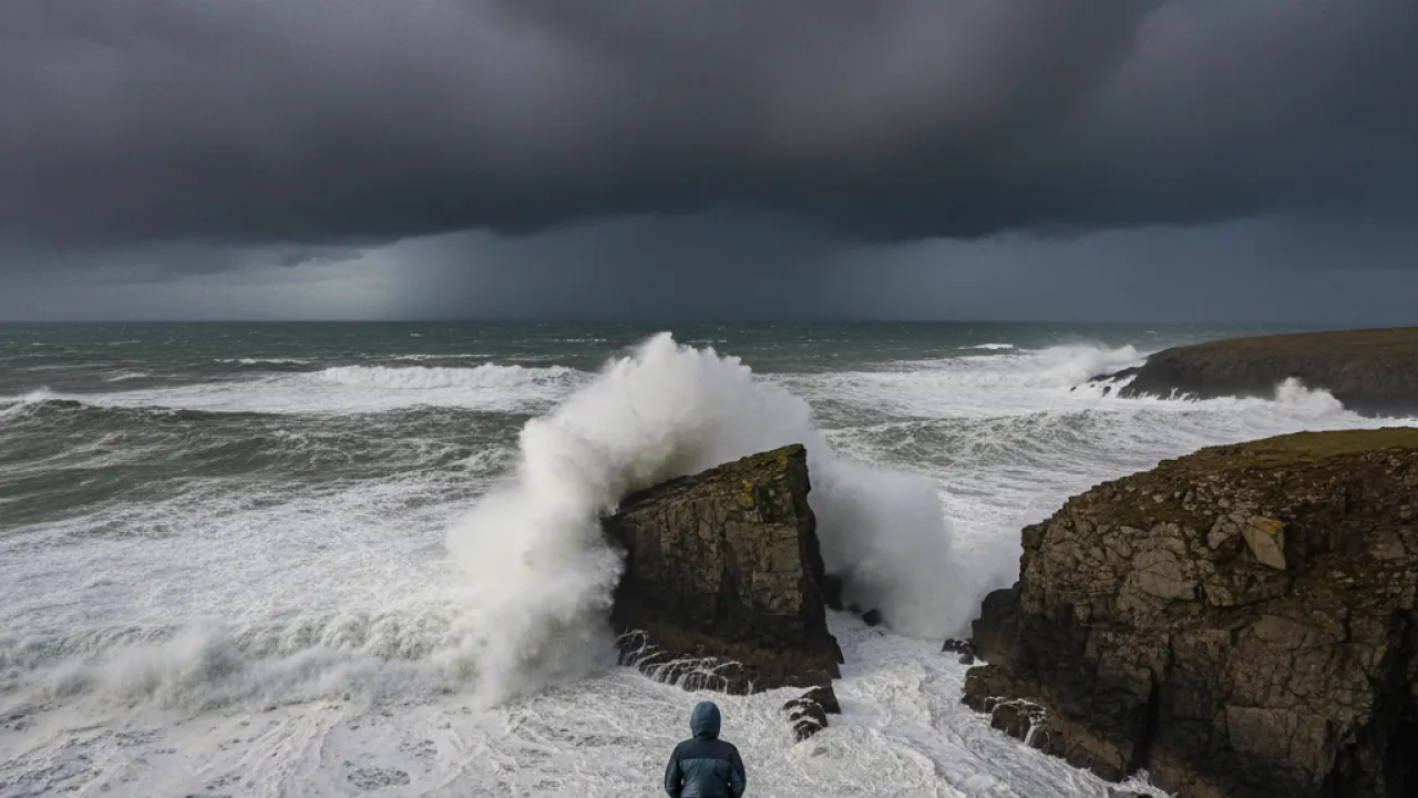 Atlantic storm rain hitting UK west coast rainiest cities