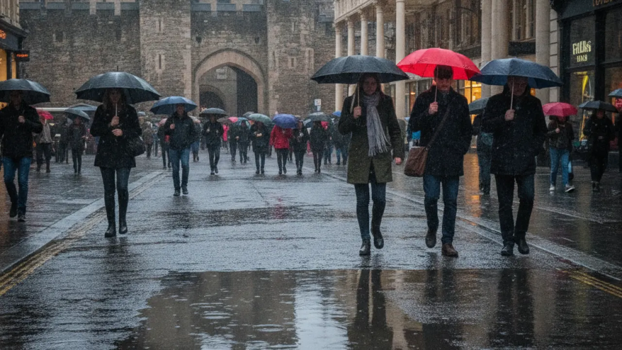 Cardiff Wales rainy day one of rainiest cities in UK