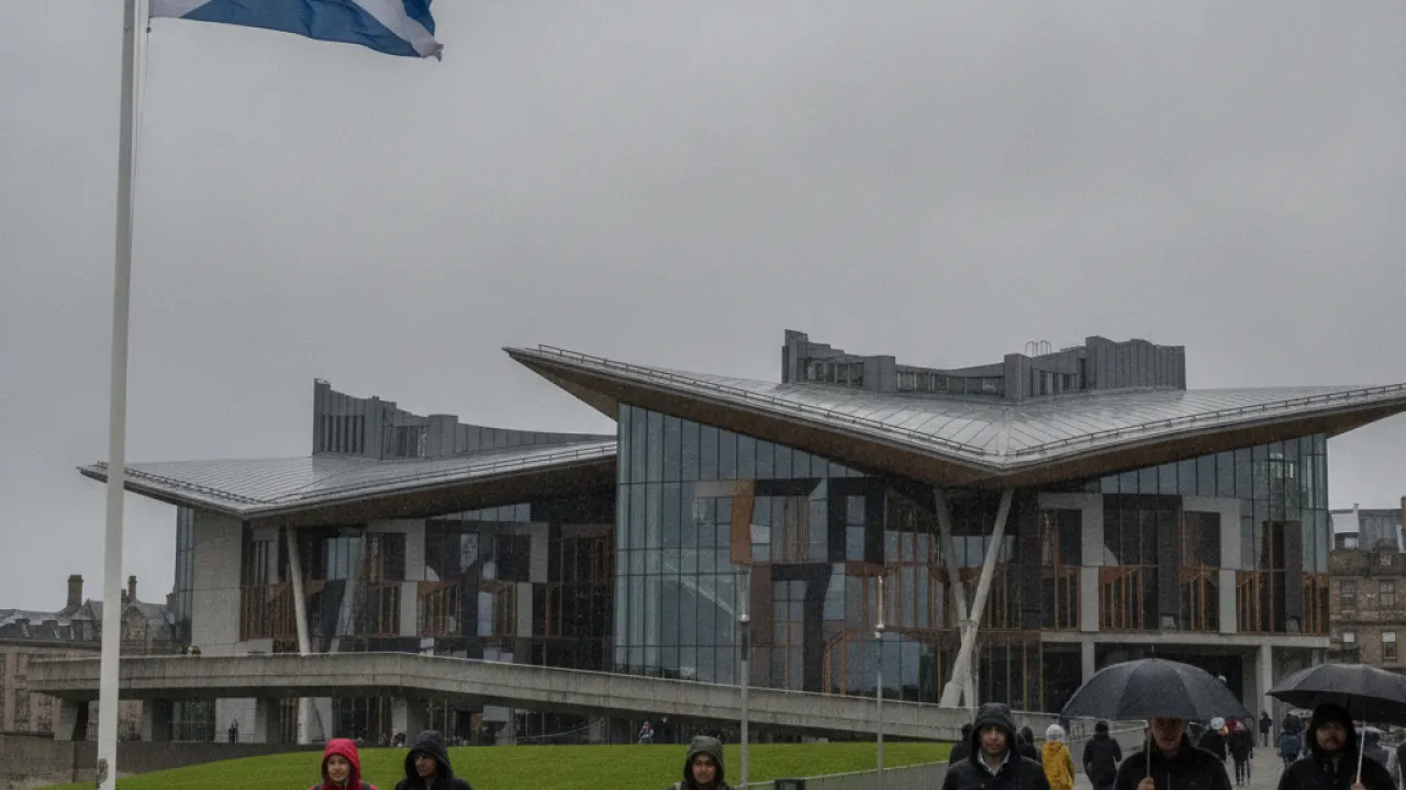 Scottish Parliament Edinburgh Holyrood where Scottish income tax rates are set