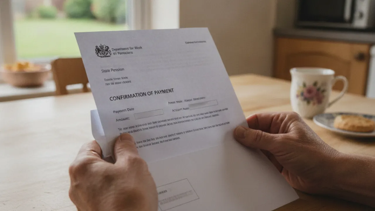 state pension UK letter from HMRC showing weekly payment amount