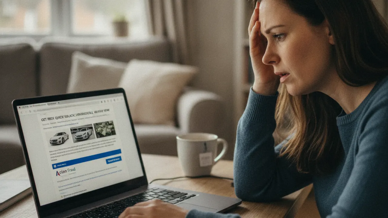 UK person reporting get rich quick scam to Action Fraud online