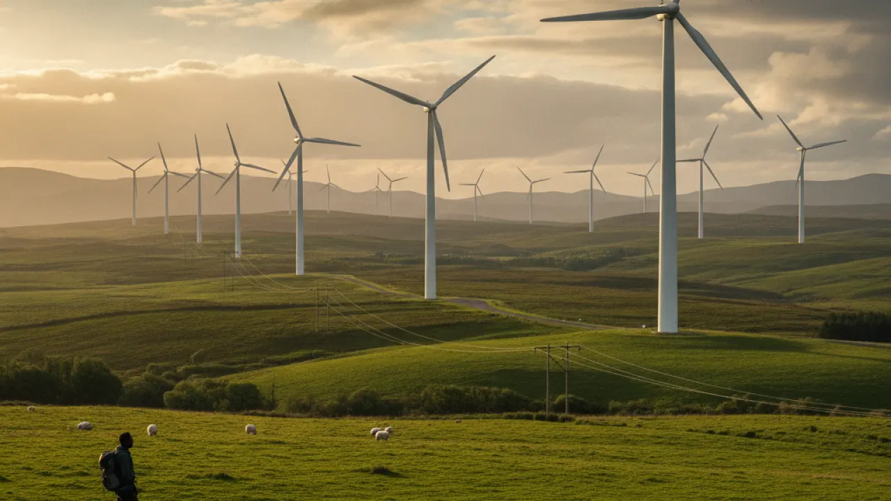 UK net zero wind farm Scotland renewable energy climate response