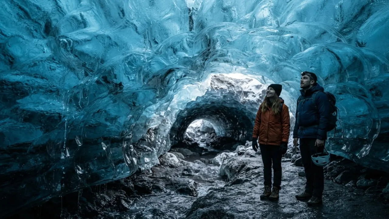 most beautiful places in the world vatnajokull glacier iceland blue ice caves interior