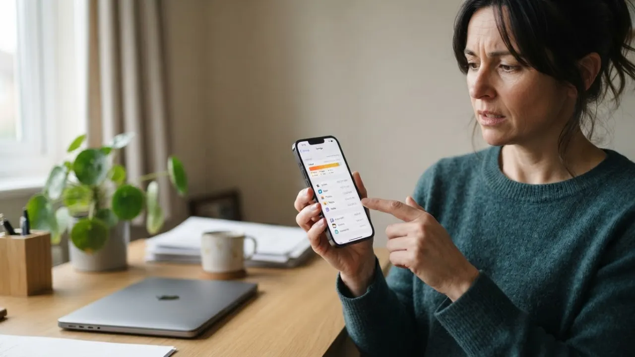 improve mobile performance by checking storage use